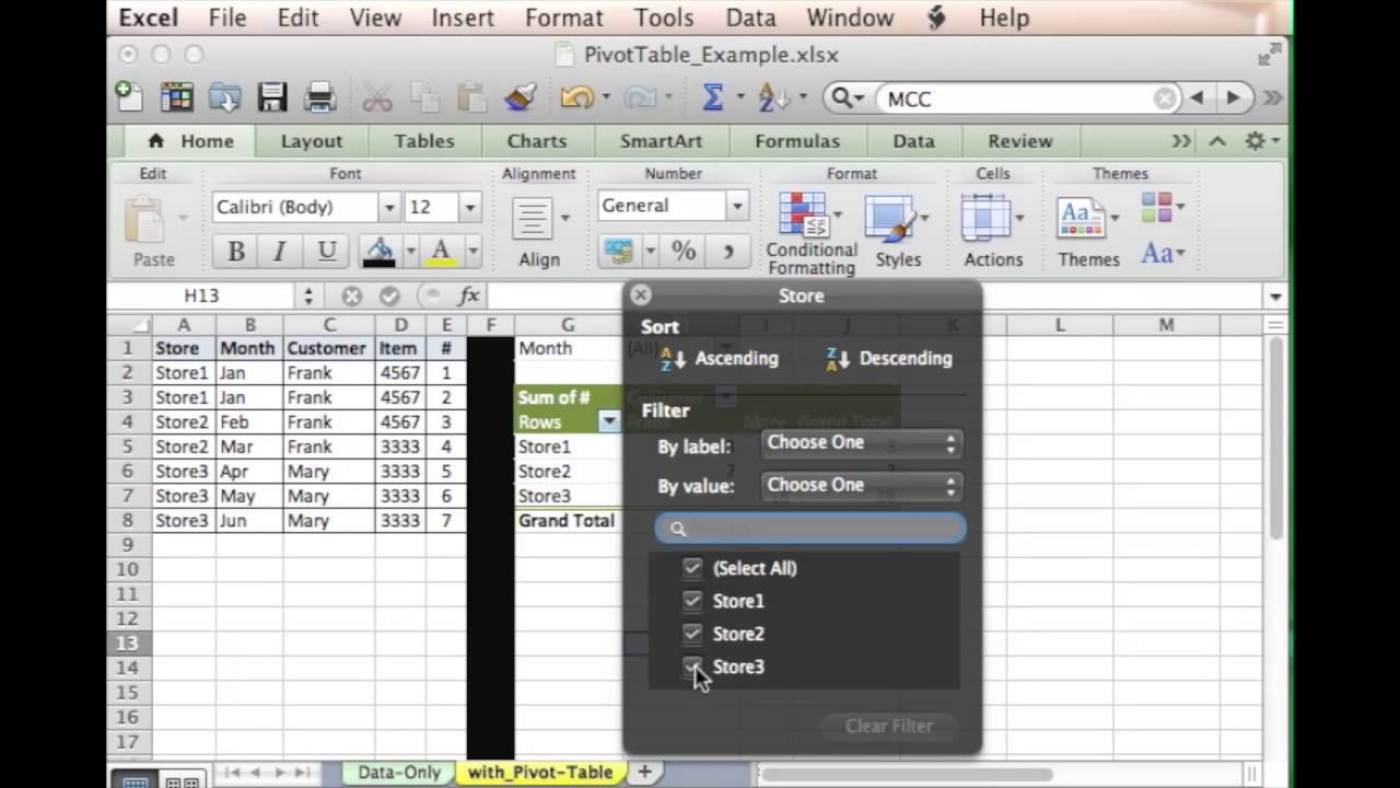 excel add in for pivot table mac